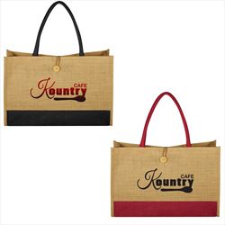 JH3623 Jute Box Tote Bag With Custom Imprint